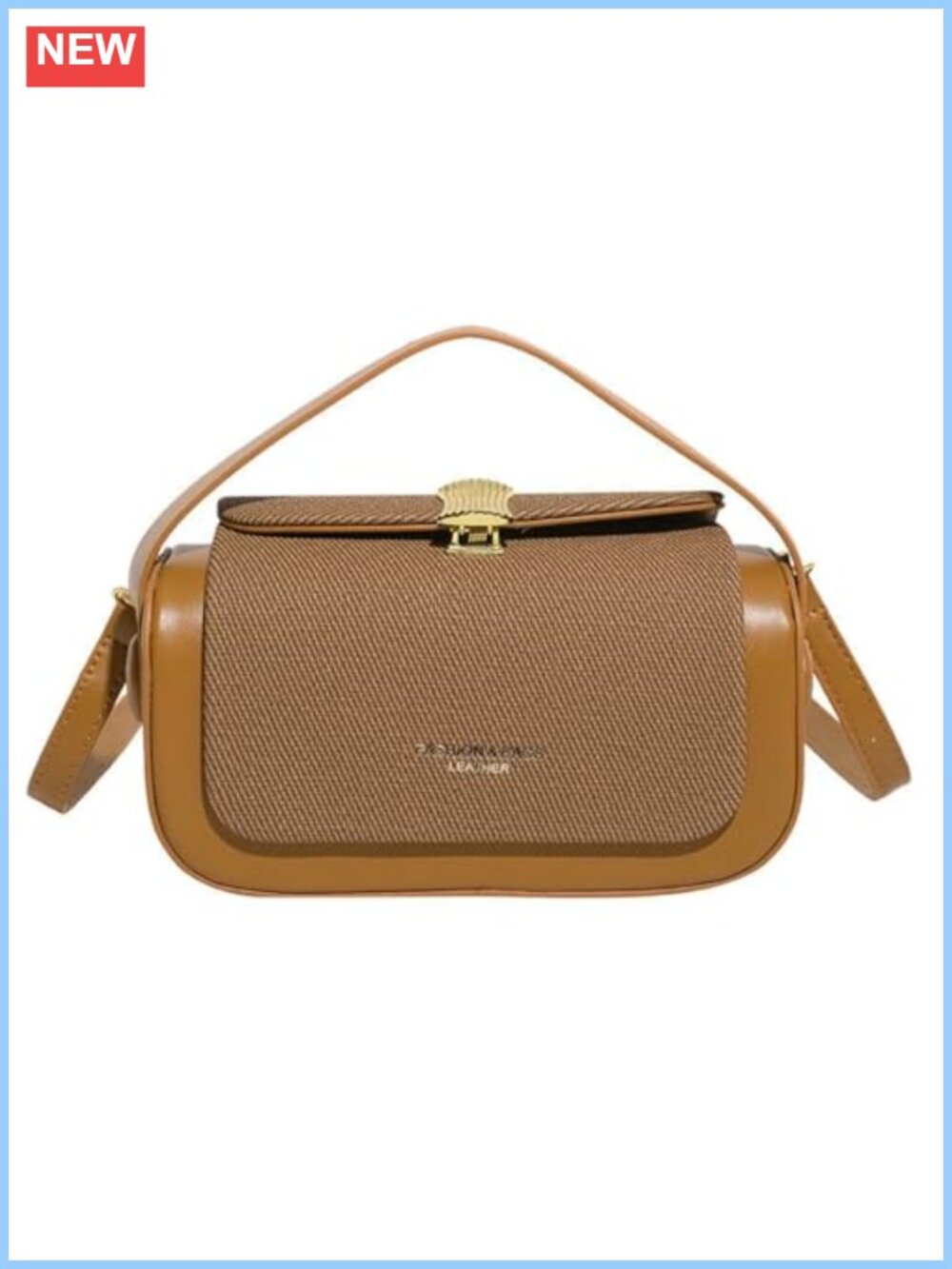 Mini Square Crossbody Bag PU Leather Top Handle Purse Women's Handbag